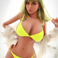 "Lana 168cm (5'6) Playful Lime Hair Lifelike Companion emotional support doll image"